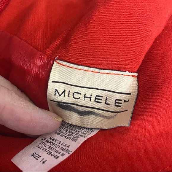 MICHELE linen blend pencil skirt cargo pocket 14 - Picture 7 of 8